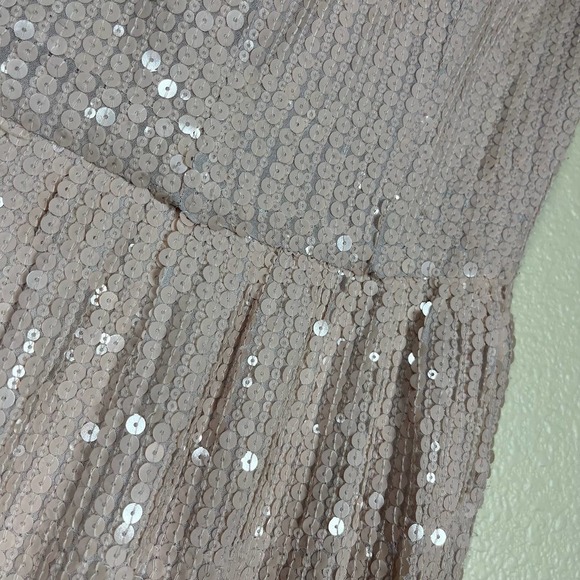 French Connection Spicey Sequin Strapless Mini Dress Grey/Pink Spicy Size 8 - Picture 6 of 12